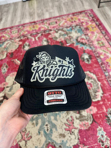 Knights Faux Embroidered Trucker Hat